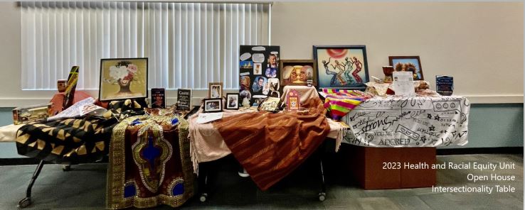 Intersectionality table at an open house